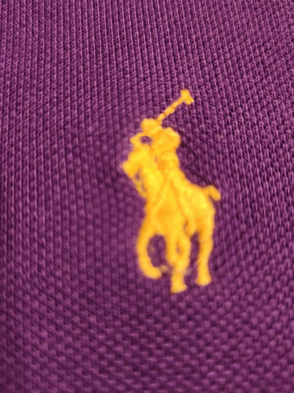 Polo Ralph Lauren Men's Size Medium Purple Polo Shirt Yellow Pony Golf Preppy